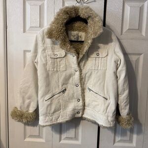 New York Classics Sherpa Lined Corduroy Winter Jacket - Size Large